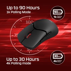 HyperX Pulsefire Saga Pro Wireless Gaming Mouse - Ultimate Precision & Comfort for Gamers - Black